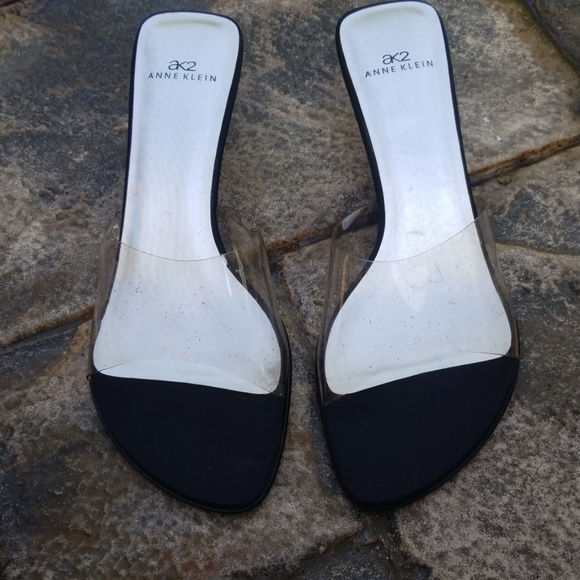 BRAND NEW ANNE KLEIN AK2 ACRYLIC & BLACK W/GLITTER - Picture 2 of 6